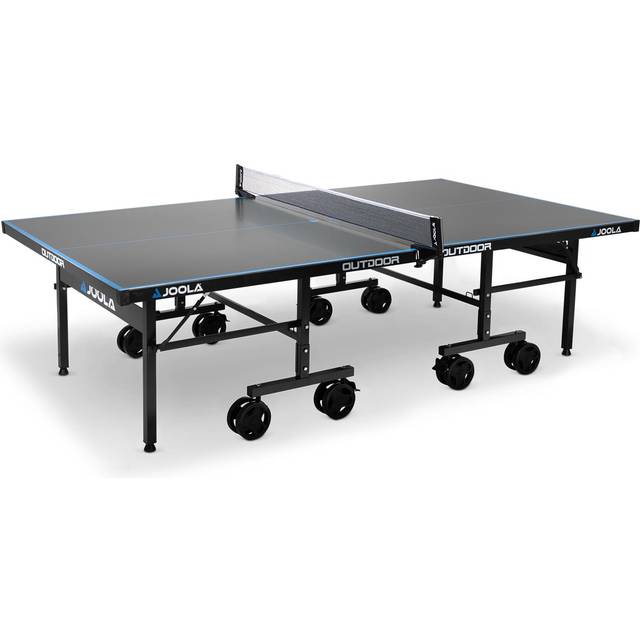 JOOLA 11645 Bordtennisbord Utomhus J500A Professionellt Bordtennisbord 6 mm Aluminium Komposit Yta Väderbeständig vikbar bas Snabbmontering Grå/Blå 274 x 152,5 x 76 cm