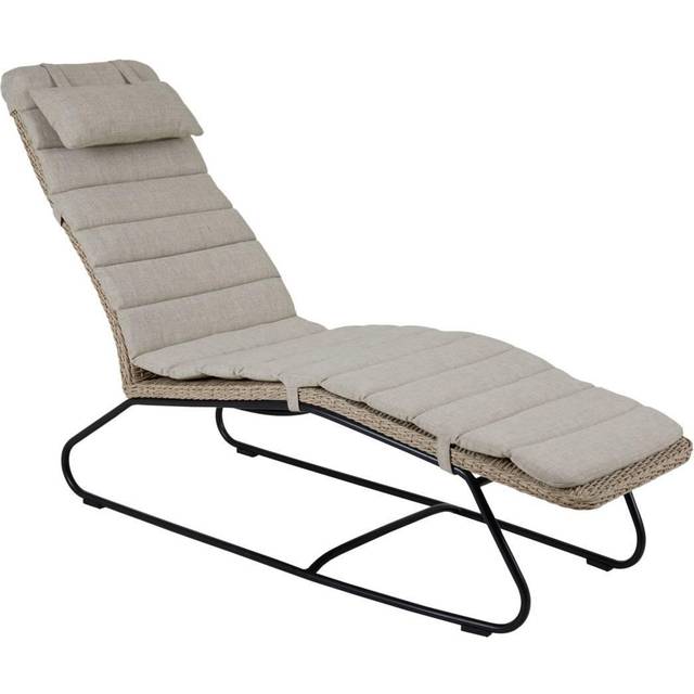 Brafab Akleja solsäng Beige med beige dyna Svart aluminium