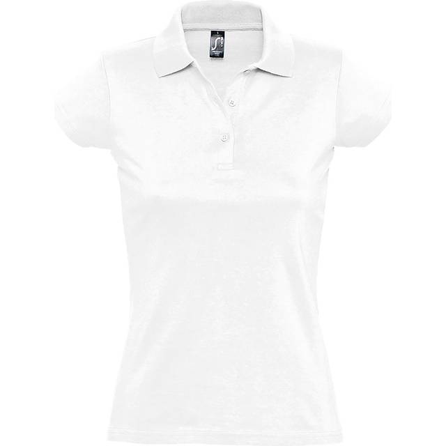 (M, White) SOLS Womens/Ladies Prescott Short Sleeve Jersey Polo Shirt