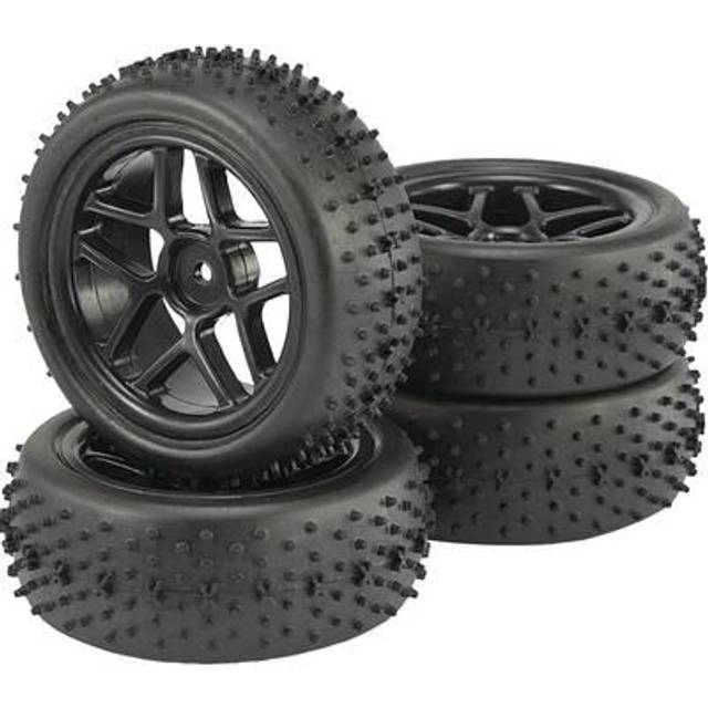 Reely 1:10 Buggy Kompletta hjul Spike 5 dubbelekrar Svart 2 st