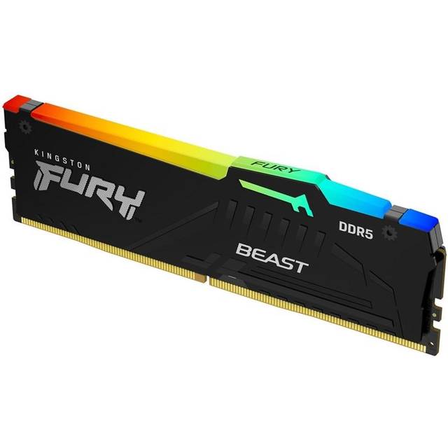 Kingston FURY Beast RGB - DDR5 - modul - 32 GB - DIMM 288-pin - 2800 MHz / PC5-44800 - CL40 - 1.25 V - ej buffrad - on-die ECC