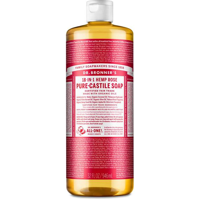 Dr Bronner Pure Castile Liquid Soap Rose 945 ml
