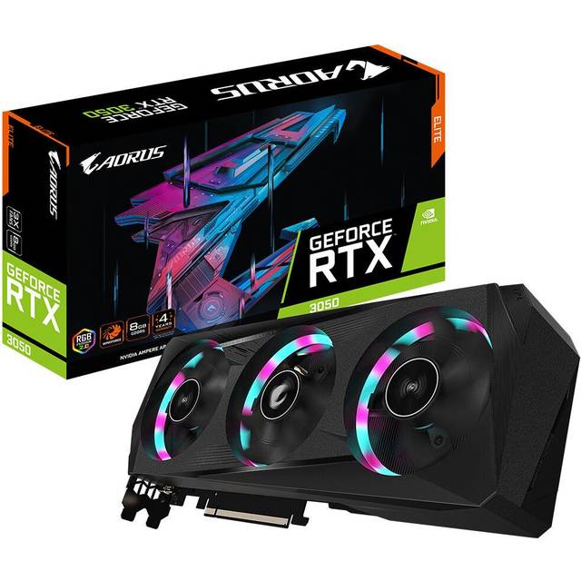 Gigabyte AORUS GeForce RTX 3050 ELITE 8 GB grafikkort