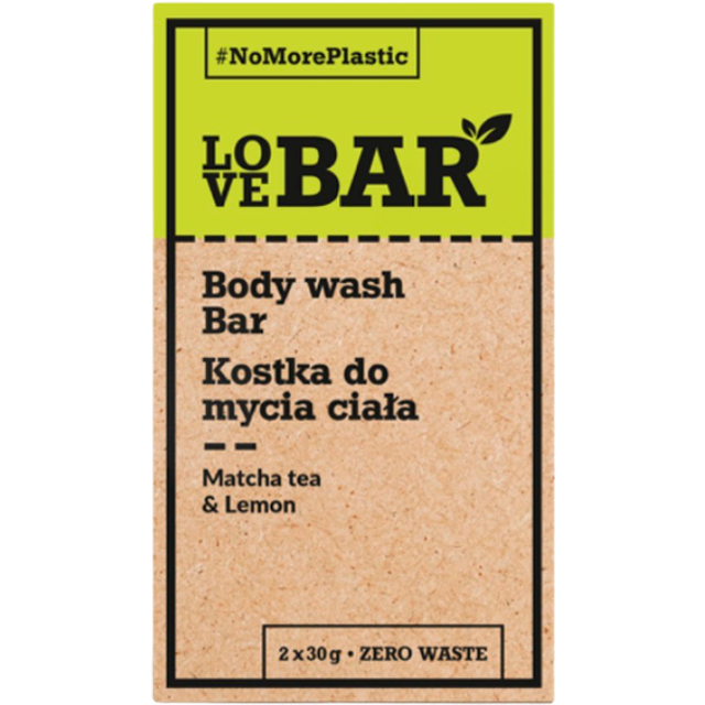 Love Bar Body Wash Bar Matcha Tea & Lemon 30g 2-pak