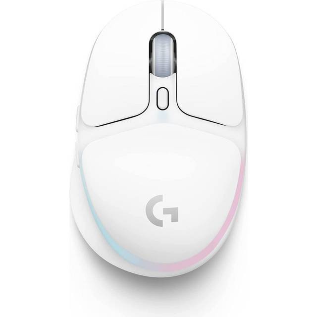 Logitech G G705 Trådlös Spelmus, Anpassningsbar LIGHTSYNC RGB-Belysning, Trådlös LJUSHASTIGHET, Bluetooth-Anslutning, Lätt, PC/Mac/Laptop – Vit Dimma