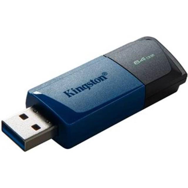 Kingston DataTraveler Exodia M USB 3.2 Gen 1 DTXM/64GB – med rörligt lock (svart + blå)