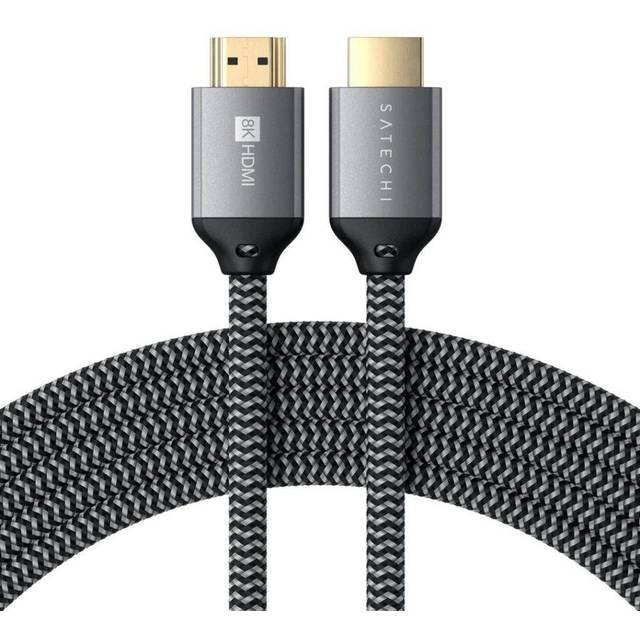 Satechi 8K Ultra High Speed HDMI til HDMI 2m - Grå / Sort