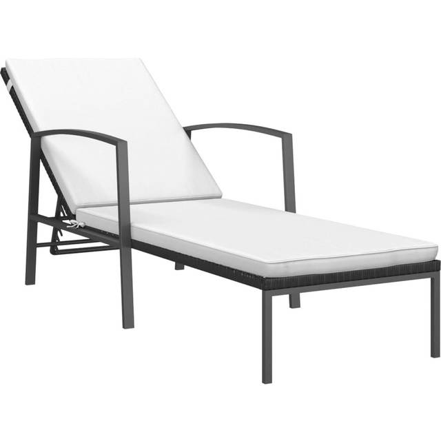 Solsäng med dyna konstrotting brun