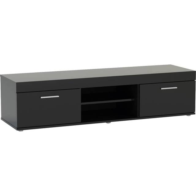 Edgeware 2 Door 2 Shelf Black TV Unit - Birlea - Brown - 58 x 140 x 35cm