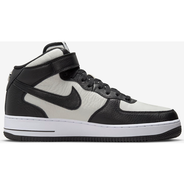 Nike - x Stüssy Air Force 1 Mid "Light Bone Black" sneakers - unisex - Leather - 12 - White