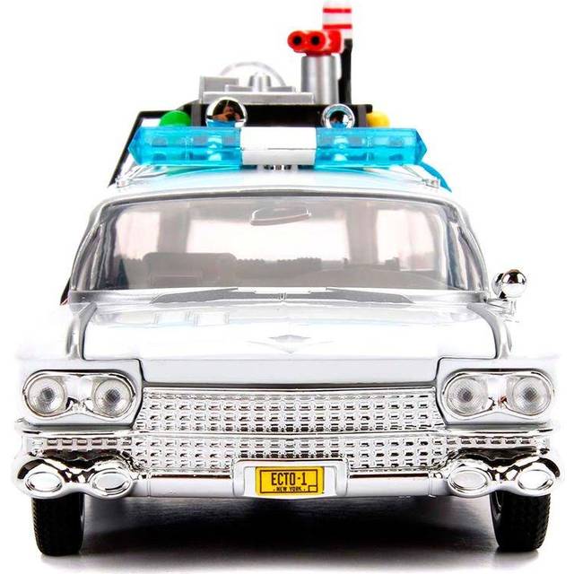 1959 Cadillac Ambulance Ecto-1 White "Ghostbusters" Movie "Hollywood Rides" Series 1/24 Diecast Model Car by Jada