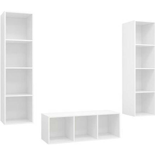 vidaXL TV Cabinet Set 3 Piece Sonoma Oak Engineered Wood TV Unit Hifi Cabinet