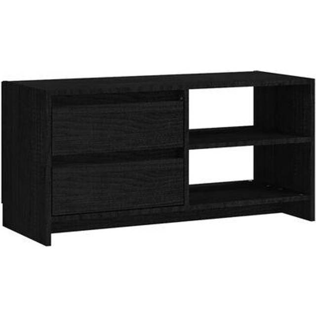 vidaXL TV Cabinet Grey 80x31x39 cm Solid Pinewood