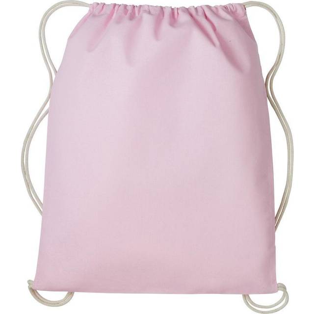(One Size, Pastel Pink/Natural) Nutshell Drawstring Gymsac