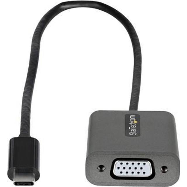 StarTech.com USB C till VGA-adapter – 1080p USB Type-C till VGA-adapterdongel – USB-C (DP Alt-läge) till VGA-bildskärm/bildskärm videoomvandlare – Thunderbolt 3-kompatibel – 12-tums lång ansluten