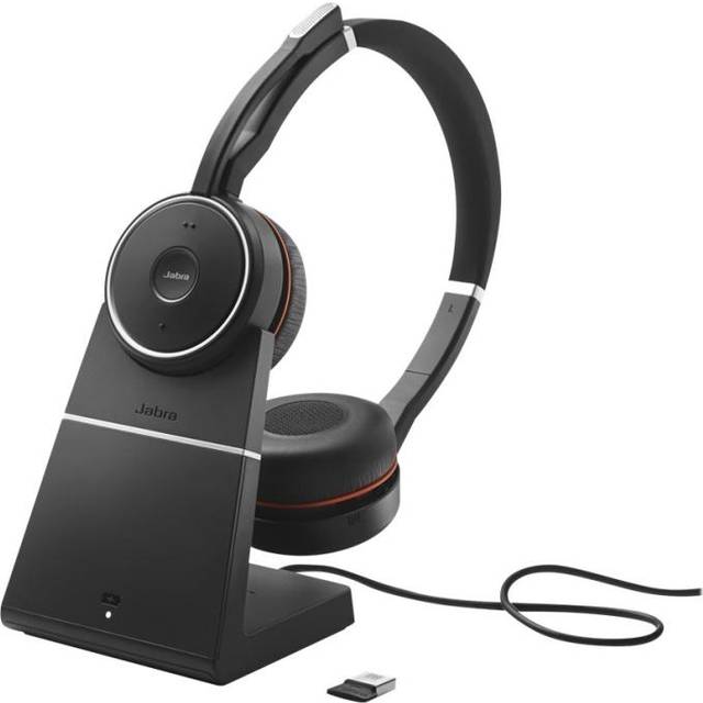 Jabra Evolve 75+ SE UC - Stereo Headset - With charging stand