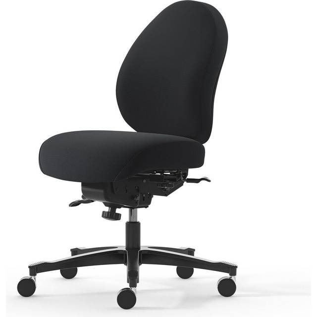 Malmstolen Premium R4 kontorsstol, Medium, svart Select, sitthöjd: 45-56 cm - Svart