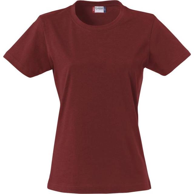 (S, Burgundy) Clique Womens/Ladies Plain T-Shirt