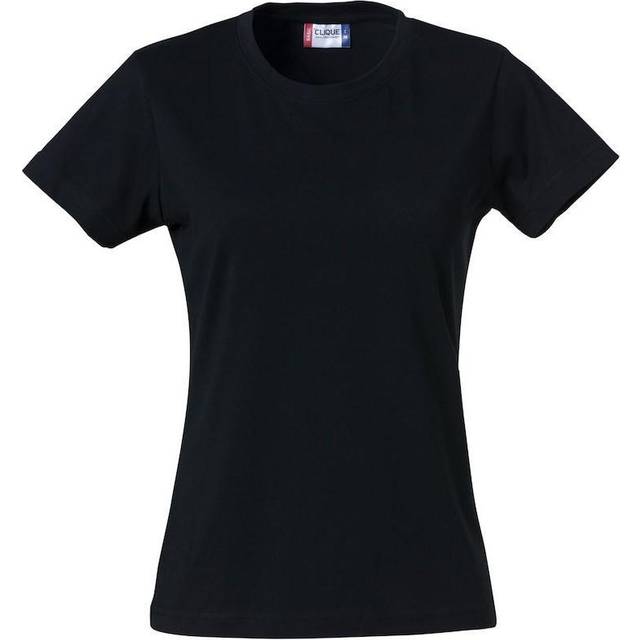 (S, Black) Clique Womens/Ladies Plain T-Shirt