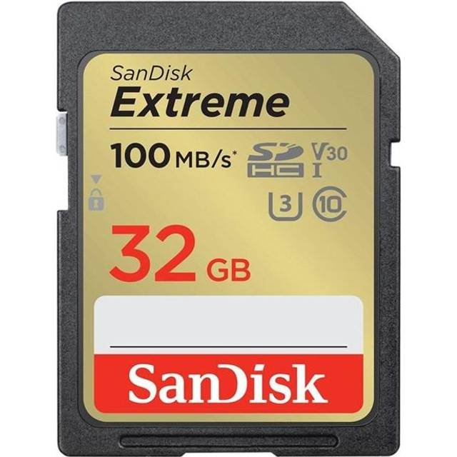 SanDisk SDHC Extreme V30 UHS-I U3, Class 10 memory card 32 GB 100MB/s