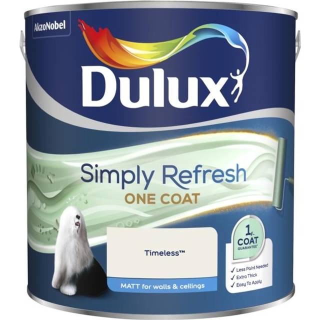 Dulux Simply Refresh One Coat Matt Timeless, 2.5L - White
