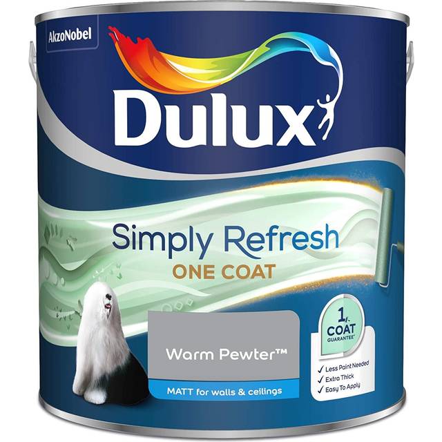 Dulux Simply Refresh One Coat Matt Warm Pewter, 2.5L - Cool Neutral