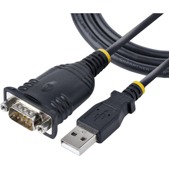 StarTech.com Kabel på 1m USB a Serie, Konversor DB9 Macho RS232 en USB, produktiv, Adaptador USB en serie för PLC/Impresora/Escáner, Adaptador USB a Puerto COM, Windows/Mac (1P3FP-USB-SERIAL)