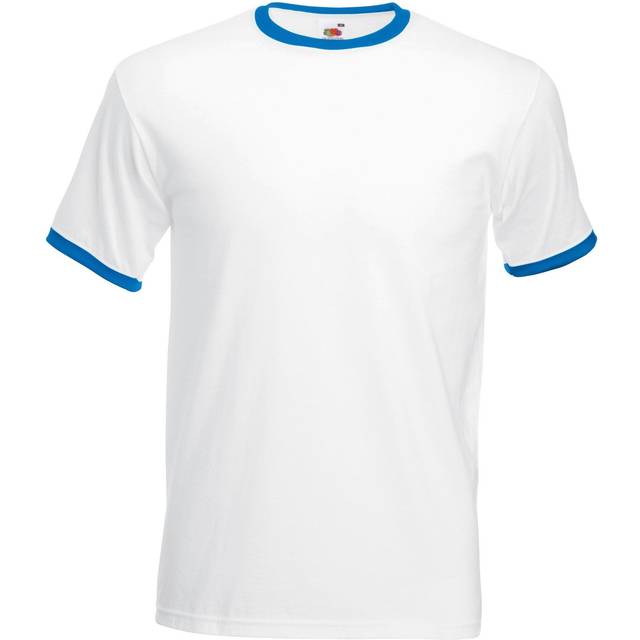 Fruit Of The Loom Ringer T-Shirt 61168 White/Royal Blue M Colour: Whit