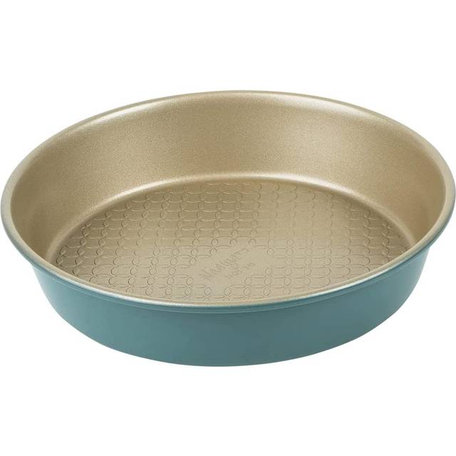 "Prestige Nadiya Round Cake Tin in Teal Oven Safe Mould Non Stick Bakeware - 9"""