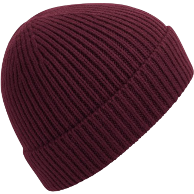 (One Size, Burgundy) Beechfield Engineered Knit Ribbed Beanie