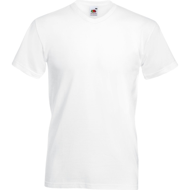 (XL, White) Fruit Of The Loom Mens Valueweight V-Neck, Short Sleeve T-Shirt