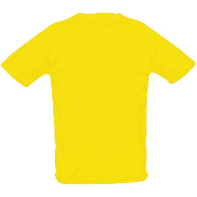 (L, Neon Yellow) SOLS Mens Sporty Short Sleeve Performance T-Shirt