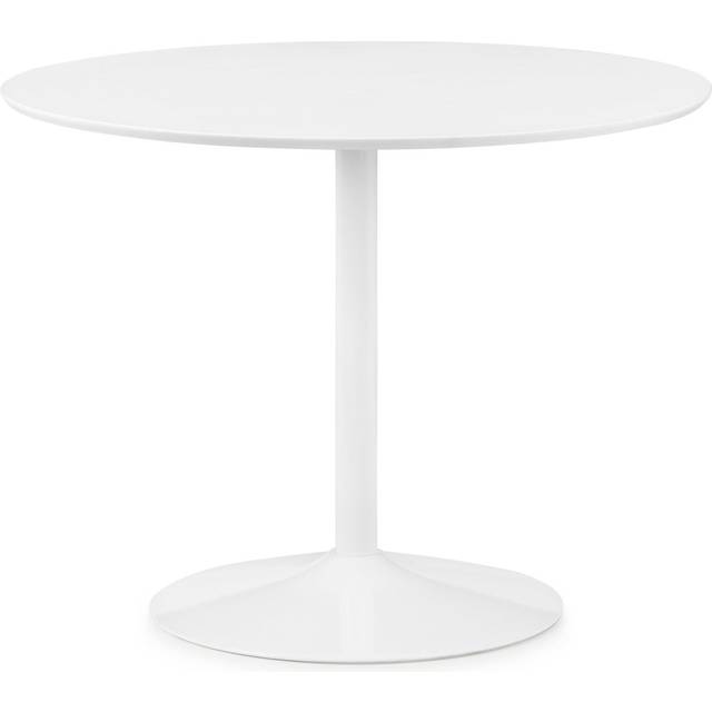 Blanco 4 Seater Round Pedestal Dining Table, White