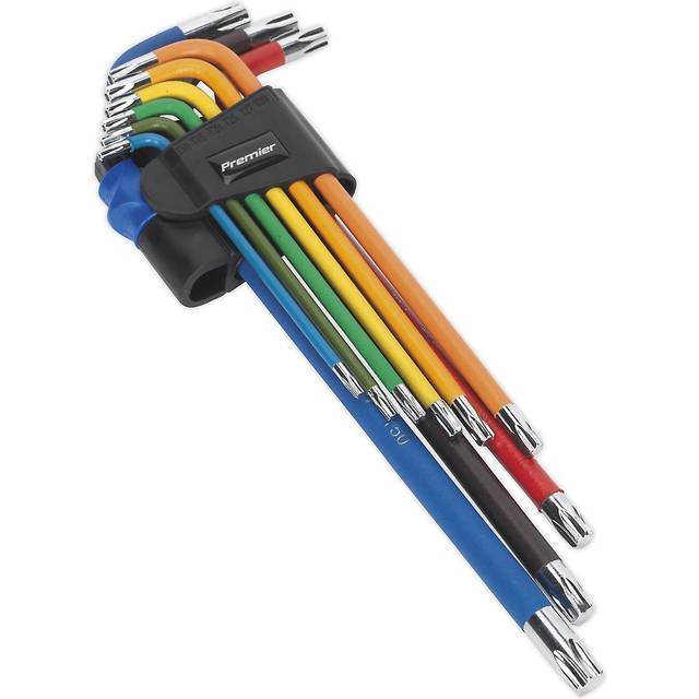 Sealey AK7194 TRX-Star* Key Set 9pc Colour-Coded Extra-Long