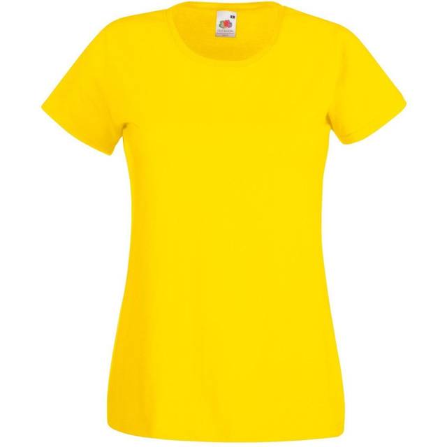 (XS, Yellow) Fruit Of The Loom Ladies/Womens Lady-Fit Valueweight Short Sleeve T-Shirt (Pack Of 5)