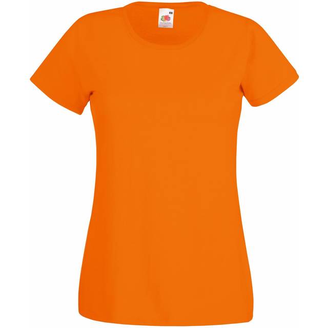 (L, Orange) Fruit Of The Loom Ladies/Womens Lady-Fit Valueweight Short Sleeve T-Shirt (Pack Of 5)