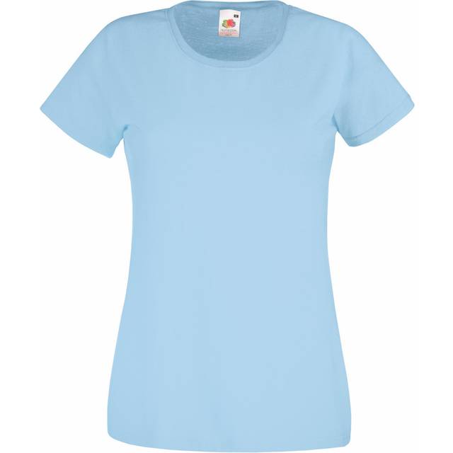 (2XL, Sky Blue) Fruit Of The Loom Ladies/Womens Lady-Fit Valueweight Short Sleeve T-Shirt (Pack Of 5)