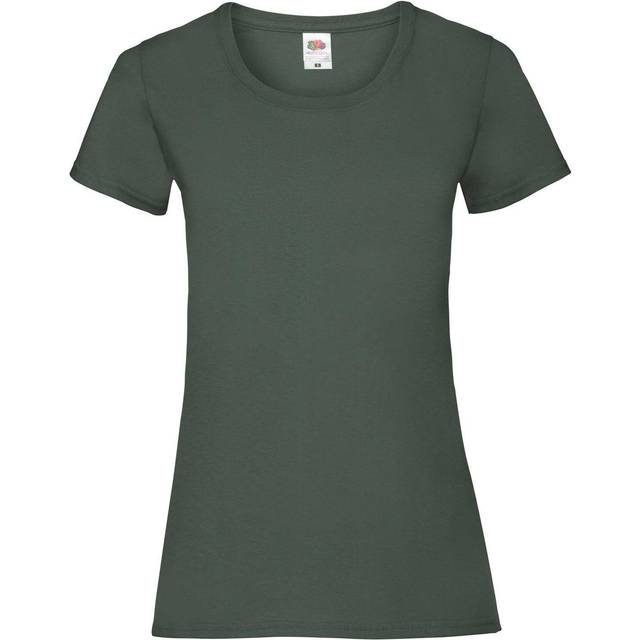 (XS, Bottle Green) Fruit Of The Loom Ladies/Womens Lady-Fit Valueweight Short Sleeve T-Shirt (Pack Of 5)