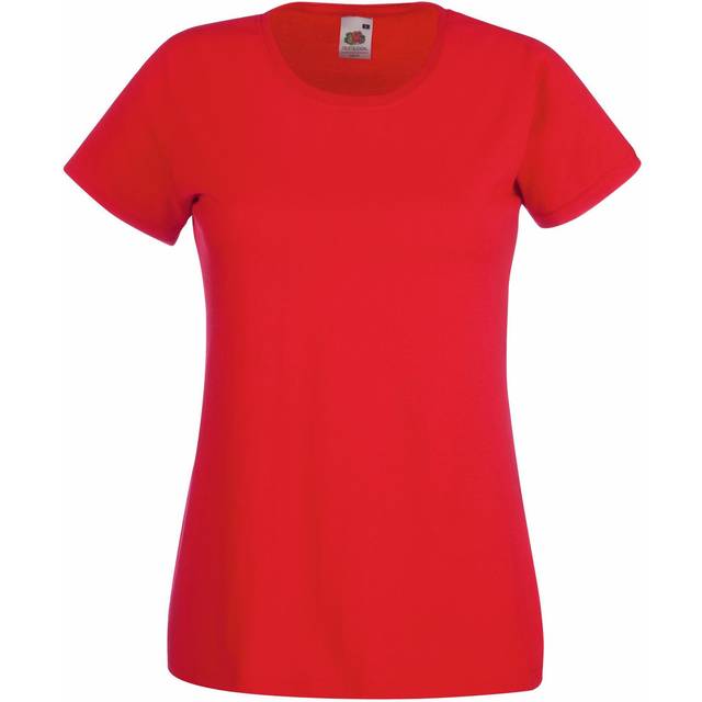 (XL, Red) Fruit Of The Loom Ladies/Womens Lady-Fit Valueweight Short Sleeve T-Shirt (Pack Of 5)