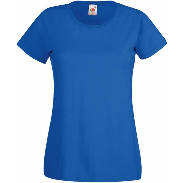 (2XL, Royal) Fruit Of The Loom Ladies/Womens Lady-Fit Valueweight Short Sleeve T-Shirt (Pack Of 5)