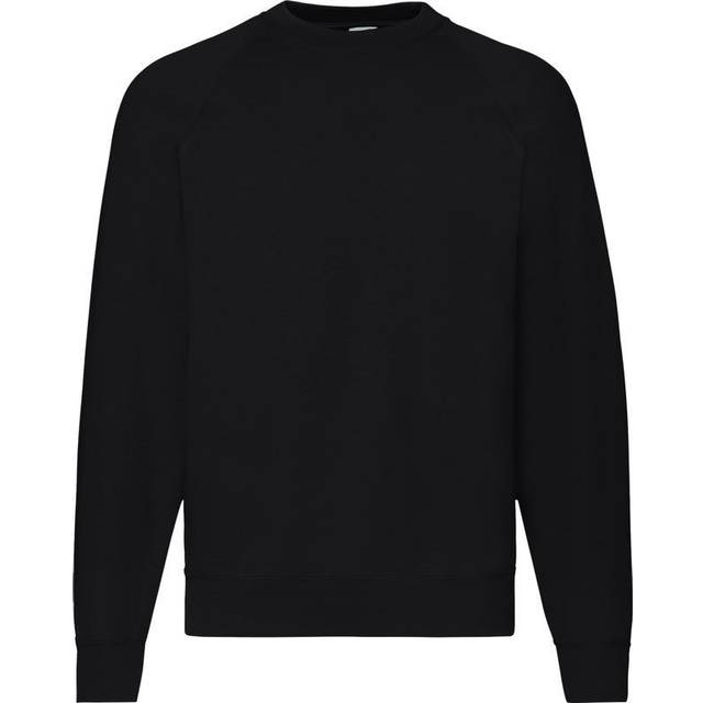(L, Black) Fruit Of The Loom Mens Raglan Sleeve BelcoroÂ® Sweatshirt