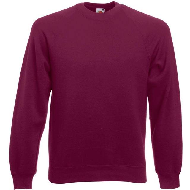 (2XL, Burgundy) Fruit Of The Loom Mens Raglan Sleeve BelcoroÂ® Sweatshirt