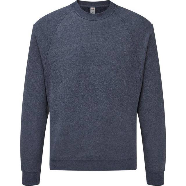 (S, Heather Navy) Fruit Of The Loom Mens Raglan Sleeve BelcoroÂ® Sweatshirt