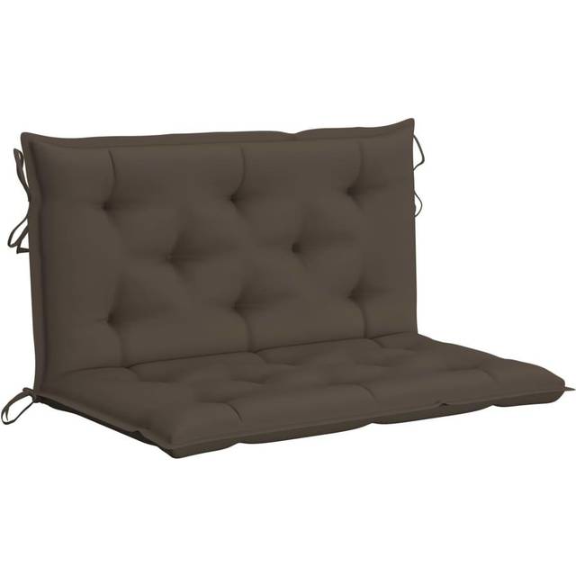 Bänkdyna för trädgården taupe 100x(50+50)x7 cm oxfordtyg
