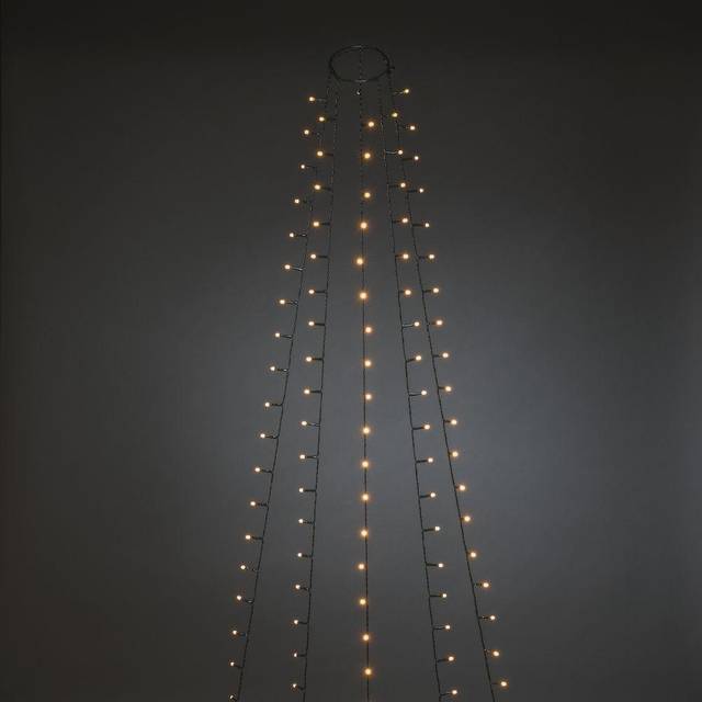 Konstsmide 6486-870 Julgransslinga amber, LED, app, grön kabel 180 cm
