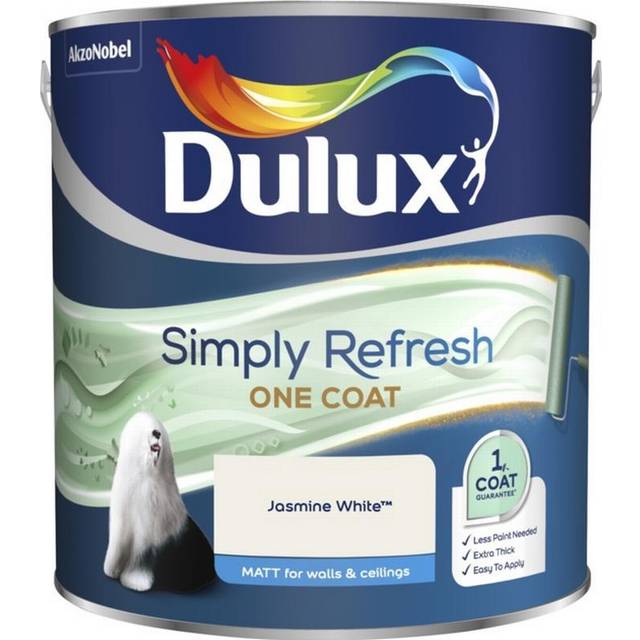 Dulux Simply Refresh One Coat Matt Jasmine White, 2.5L