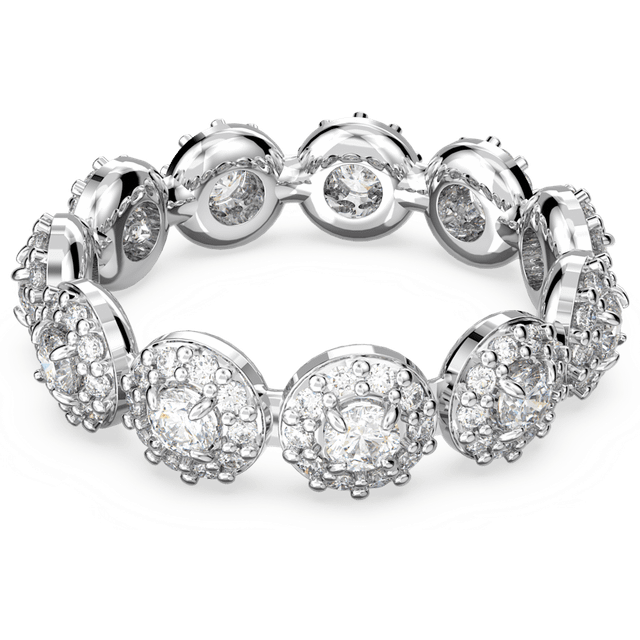 Una Angelic ring, Round cut, White, Rhodium plated - 50