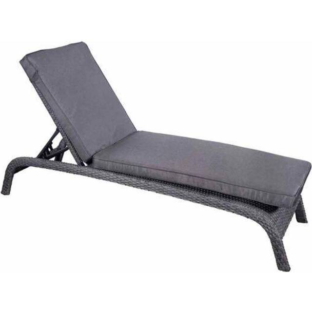 Paris Adjustable Sunlounger Manual Multi Position Backrest Including Cushion