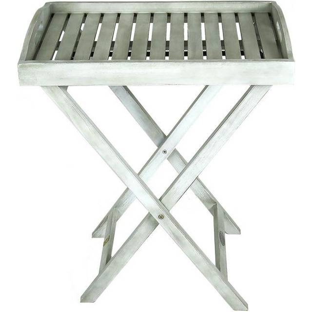 Charles Bentley FSC Washed Wood Butler Tray White, Whitewash