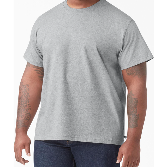 Dickies mens Short Sleeve Heavweight Crew Neck Big-tall Work Utility T Shirt  Heather Gray  3X US